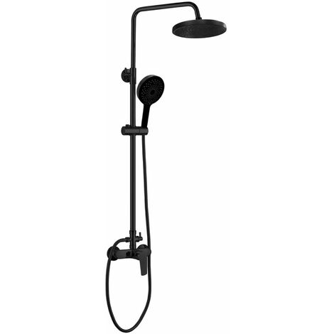 Aqualine Lotta - Set doccia con miscelatore, 4 getti, nero LT690B (1/3)