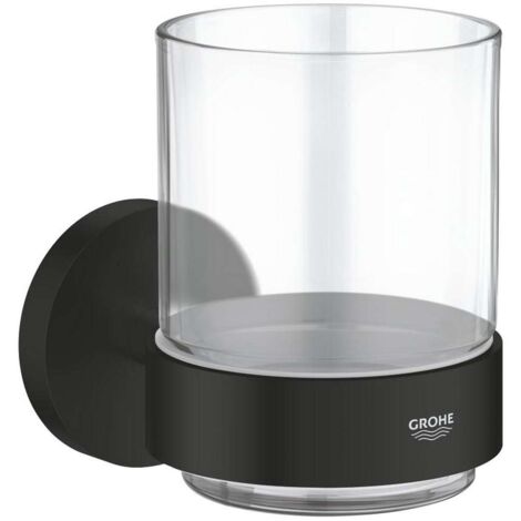 Grohe QuickFix Start Cube - Zeepschaal met houder, glas/supersteel
