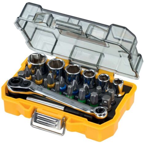 DeWALT Accessori - Set da 24 chiavi a bussola e accessori per l'avvitamento DT71516