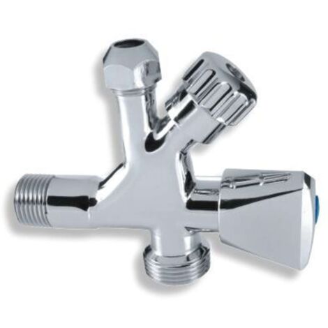 Novaservis Rubinetti D'arresto A Gomito - Corno Combinato Con Valvola Per Lavatrice 38 X 12 X 34 Cromo Cf5104 83142638 - Foto 3