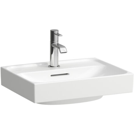 Laufen Meda - Lavamani 45x35 cm, con troppopieno e foro per miscelatore, bianco H8151110001041 (1/4)