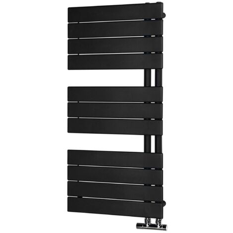 Aqualine Scaldasalviette - Scaldasalviette Mili, 45x93 cm, 381 W, nero opaco DC606T