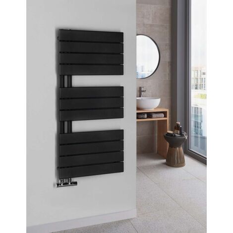 Aqualine Scaldasalviette - Scaldasalviette Mili, 45x93 cm, 381 W, nero opaco DC606T