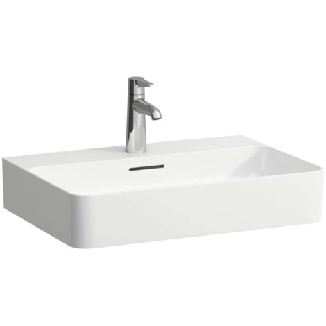 Laufen VAL - Lavabo 60x42 cm, con troppopieno e foro per miscelatore, bianco H8102830001041 (1/10)