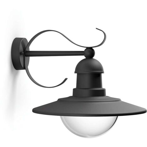 Philips myGarden - Lampada da parete per esterni 30x29 cm, E27, nero 915005308701 (1/5)