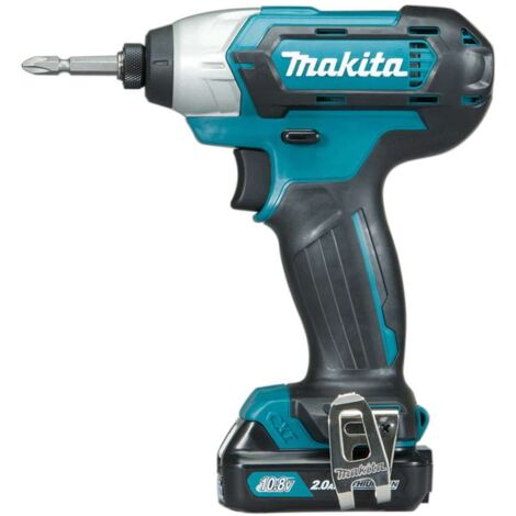 Makita Utensili - Avvitatore a impulsi a batteria 12V, 2x batterie 2,0 Ah XR, caricabatterie TD110DSAE