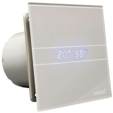 Sapho Cata E - Ventilatore da bagno E-100 GSTH assiale con controllo automatico, 8 W, condotto 100 mm, argento 00900600