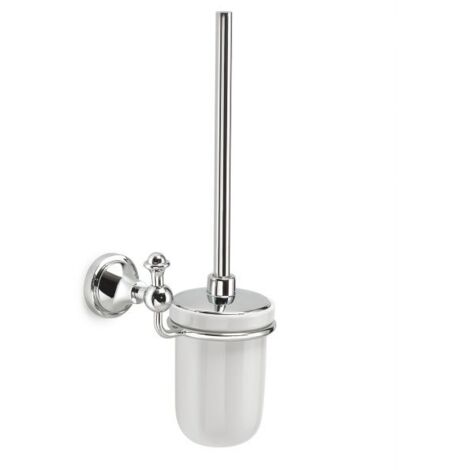 Scopino WC con ciuffo in setole da muro in acciaio inox e Cromall NV33-03 Gedy serie NEVIS Cromato