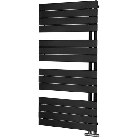 Aqualine Scaldasalviette - Scaldasalviette Mili, 60x122 cm, 632 W, nero opaco DC626T