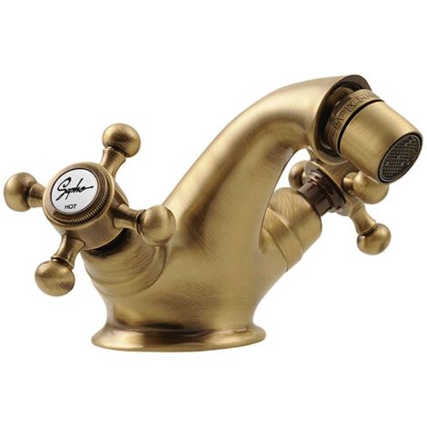 Sapho Reitano Rubinetteria Antea - Miscelatore bidet con scarico, bronzo 3186