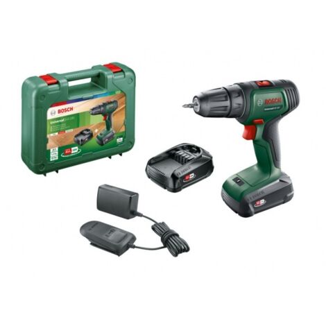 Bosch Utensili - Trapano avvitatore a batteria da 18 V, 2 batterie Li-Ion da 1,5 Ah, caricabatterie 06039D4002
