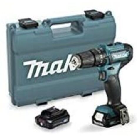 Makita Utensili - Trapano a percussione a batteria 12V, 2x batterie 2,0 Ah CXT, caricabatterie HP333DSAE