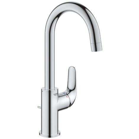 Grohe Swift - Miscelatore da lavabo, con sistema di scarico, avvio a freddo, cromo 24330001