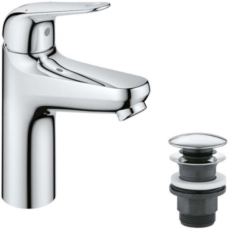 Grohe Swift - Miscelatore da lavabo, con sistema di scarico Push-Open, cromo 24326001