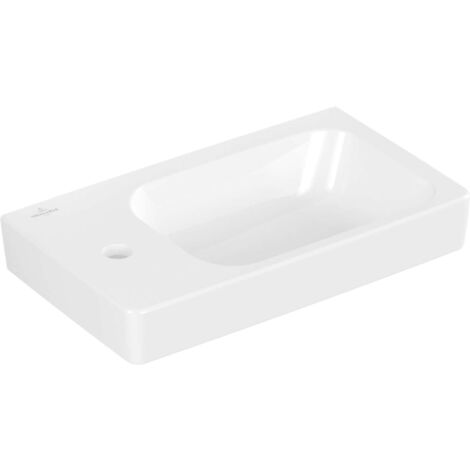 Villeroy & Boch Architectura - Lavabo 48x28 cm, con troppopieno, foro per rubinetto a sinistra, bianco alpino 43854801