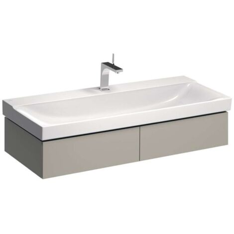 Geberit Xeno 2 - Mobile sottolavabo 120 cm con illuminazione LED, 2 cassetti, grigio-beige 500.517.00.1 (1/2)