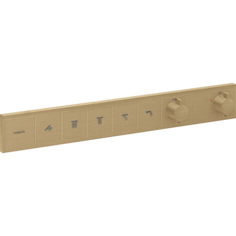 Hansgrohe RainSelect - Miscelatore termostatico ad incasso per 5 utenze, bronzo spazzolato 15384140 (1/5)