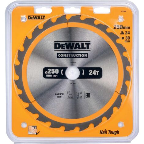 Dewalt DT1956-QZ Lame Sega Circolare 250x30mm 24T Cemento