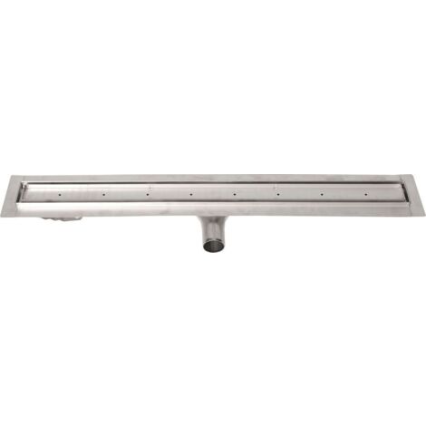 Gelco Manus - Canalina doccia in acciaio inox con griglia per piastrelle, 125x13x6 cm GMP88 (1/5)