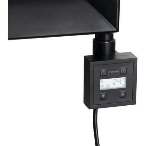 Sapho KTX - Resistenza elettrica con termostato, 800 W, nero opaco KTX-B-800