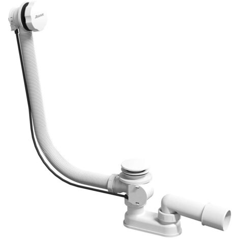 Ravak Sistemi di scarico - Set di scarico e troppopieno per vasca da bagno, lunghezza 570 cm, bianco opaco X01843