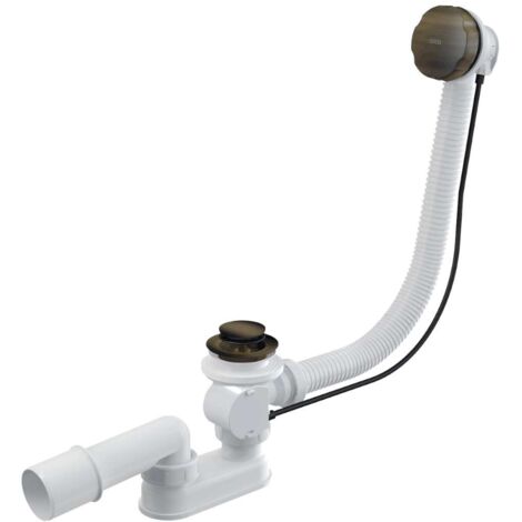 Westbrass Kit Tubo Di Scarico E Troppopieno Per Vasca | Bianco Con Piastra E Tappo Cromo | 1-1/2" X 35.6 Cm