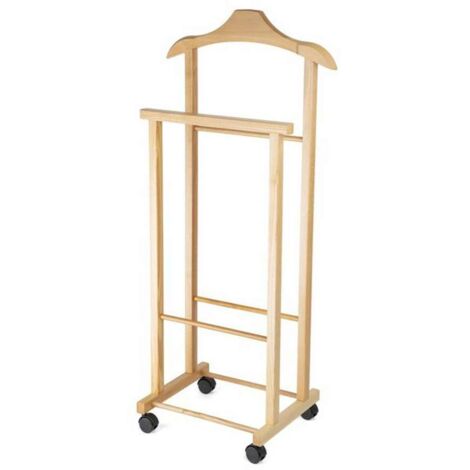 Compactor Organizzazione dell'armadio - Appendiabiti 97x33x29 cm, con ruote, legno chiaro RAN7876