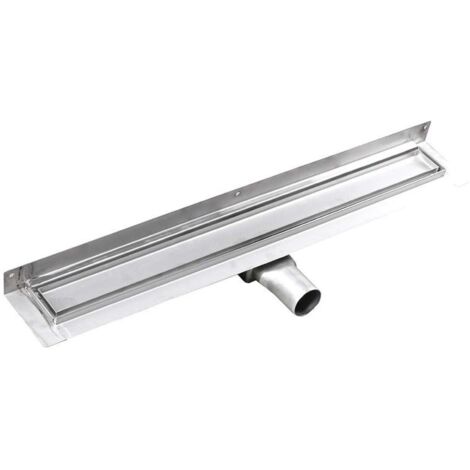 Gelco Manus - Canalina doccia in acciaio inox Piastra, 125 cm, con griglia per pavimento, contro la parete GMP98 (1/3)