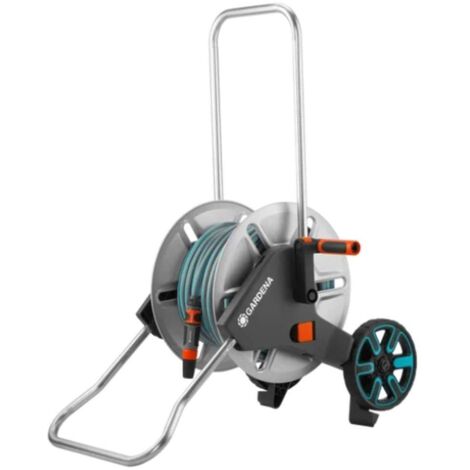 Gardena CleverRoll - Carrello portatubo CleverRoll M in metallo con tubo Classic e accessori, 20 m 18542-20