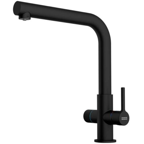 Franke LINA CLEAR WATER 2.0 L. Tipo di beccuccio: Standard, Colore del prodotto: Nero, Materiale del rubinetto: Ottone. Altezza (max): 28,7 cm - 120.0730.802