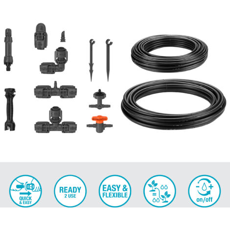 GARDENA Kit irrigazione a goccia: set completo per irrigare fino a 35 piante delicate Micro-Drip-System (13455-20)