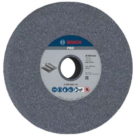 Bosch Accessori - Disco abrasivo per metallo P60, 200x25x32 mm 2608600112