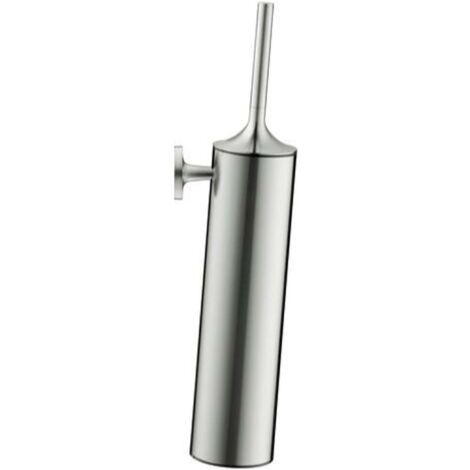Duravit Starck T - Scopino WC a parete con supporto, acciaio inox spazzolato 0099467000
