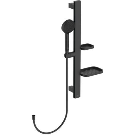 Ideal Standard ALU+ - Set doccetta, asta e flessibile, 2 getti, nero seta BD586XG (1/5)
