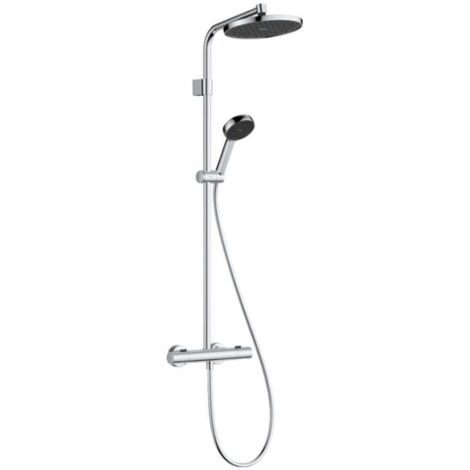 Hansgrohe Activera S - Set doccia con termostato, diametro 24 cm, 2 getti, EcoSmart, cromato 28078000