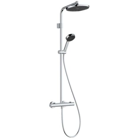 Hansgrohe Activera S - Set doccia con termostato, diametro 24 cm, 2 getti, EcoSmart+, cromato 28083000