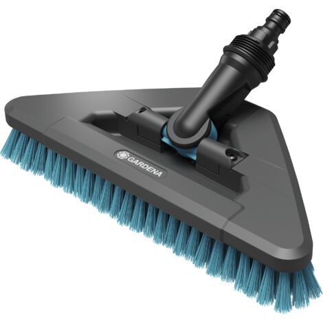 GARDENA Spazzolone hard flex Cleansystem, per superfici più grandi e resistenti, ideale per pulire anche negli angoli, pieghevole 360° (18814-20)