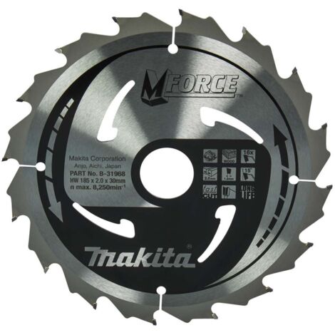 Makita Accessori - Lama per sega circolare per legno, 185x30 mm, 16 denti B-31968