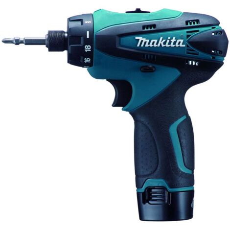 Makita Utensili - 10,8V AKU trapano/avvitatore, 2x batterie Li-ion da 1,3 Ah, caricabatterie DF030DWE