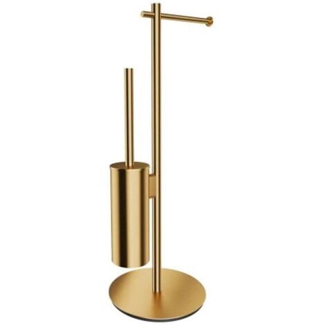 OMNIRES Modern Project - Porta carta igienica e porta scopino, oro spazzolato MP60810GLB