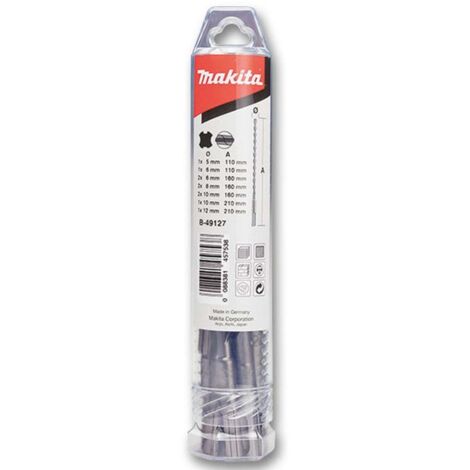 Makita Accessori - Set di punte da trapano SDS Plus per muratura, 10 pz B-49127