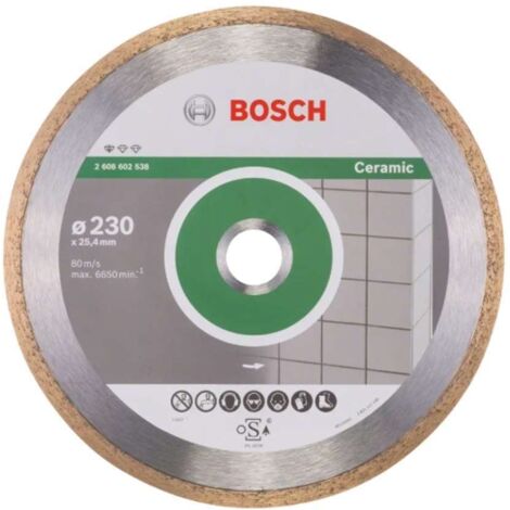 Bosch Accessori - Disco da taglio diamantato per piastrelle e rivestimenti 230x25,4 mm 2608602538