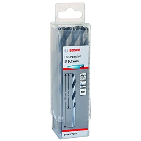 Trapano a spirale in metallo HSS PointTeQ, DIN 338, 9,2 mm, confezione da 10