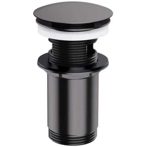 OMNIRES - Piletta di scarico Click-Clack per lavabo, antracite spazzolato A706AT