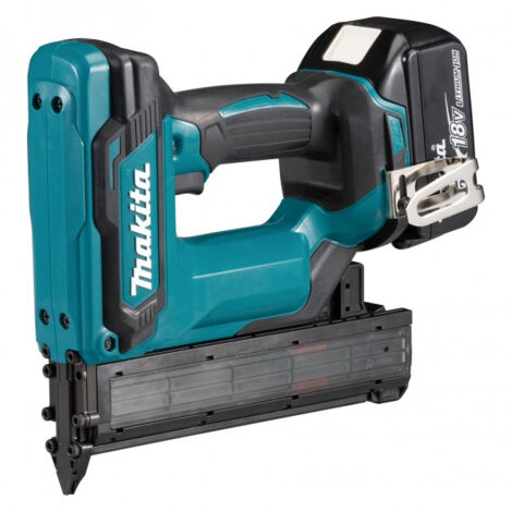 Makita Utensili - Spillatrice a batteria 18V 15-35 mm, 2x batterie 3,0 Ah, caricabatterie DFN350RFJ