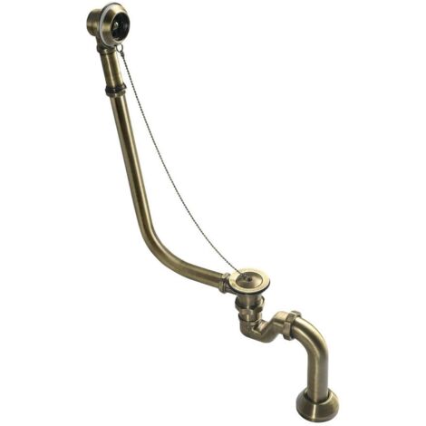 Polysan Accessori - Set da bagno per installazione esterna, catena, incl. sifone, bronzo 71690