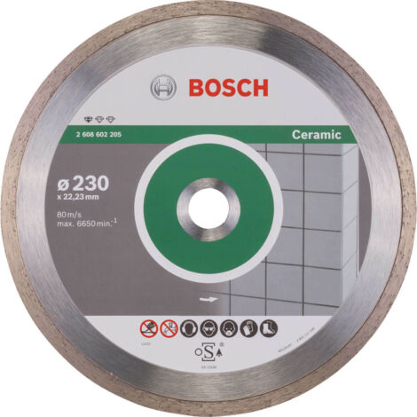 Bosch Accessori - Disco da taglio diamantato per piastrelle e rivestimenti 230x22,23 mm 2608602205