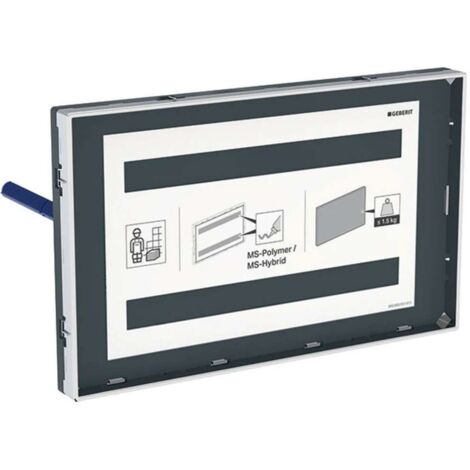 Geberit Accessori - Piastra di copertura per cassette di risciacquo ad incasso Sigma, filo parete con cornice a vista 115.697.00.1 (1/3)