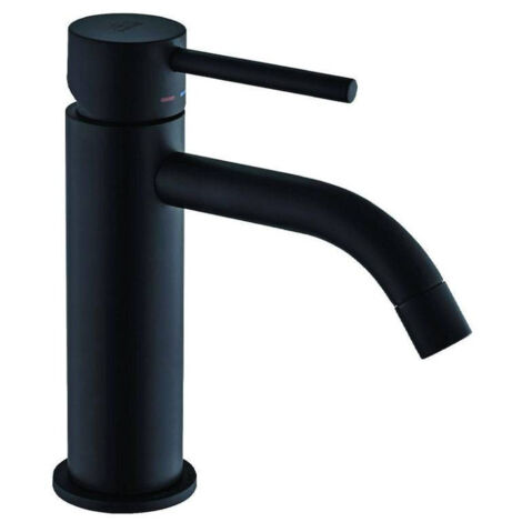 Miscelatore lavabo in colore nero opaco senza piletta di scarico Paffoni Light LIG071NO  Nero opaco