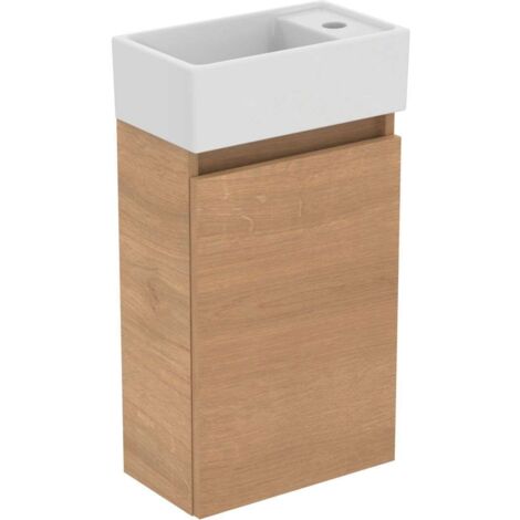 Ideal Standard Eurovit+ - Mobile con lavabo, 55x35x20 cm, 1 anta, rovere naturale R0569Y8 (1/2)